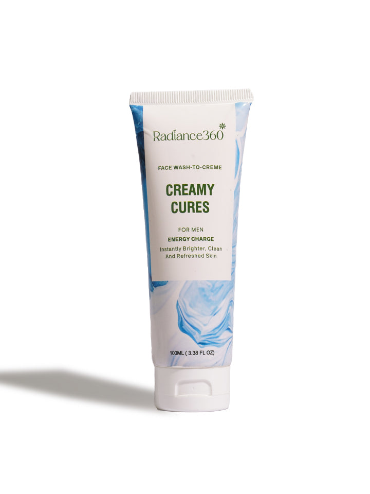 Tube of Radiance360 Creamy Cures on a white background