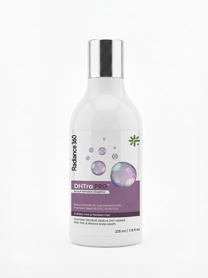 Shampoo bottle with a white label on a white background