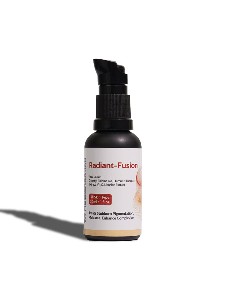 Radiant-Fusion skincare serum bottle on a white background